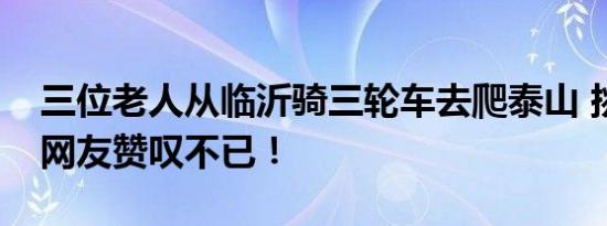 三位老人从临沂骑三轮车去爬泰山 挑战极限网友赞叹不已！