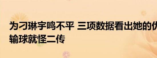 为刁琳宇鸣不平 三项数据看出她的优秀 不能输球就怪二传