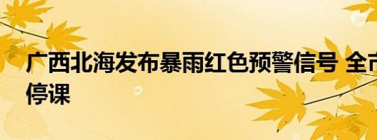 广西北海发布暴雨红色预警信号 全市中小学停课