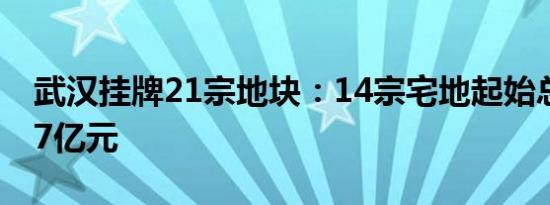 武汉挂牌21宗地块：14宗宅地起始总价97.47亿元