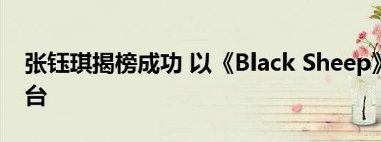 张钰琪揭榜成功 以《Black Sheep》燃爆舞台