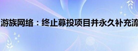 游族网络：终止募投项目并永久补充流动资金