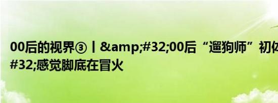 00后的视界③丨&#32;00后“遛狗师”初体验&#32;感觉脚底在冒火