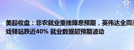 美股收盘：非农就业重挫降息预期，英伟达全周涨10%，游戏驿站跌近40% 就业数据超预期波动