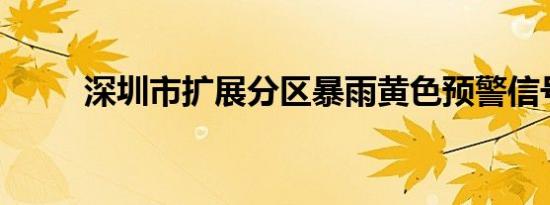 深圳市扩展分区暴雨黄色预警信号