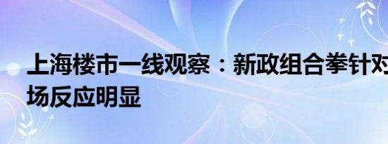 上海楼市一线观察：新政组合拳针对性强 市场反应明显