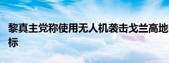 黎真主党称使用无人机袭击戈兰高地的以军目标