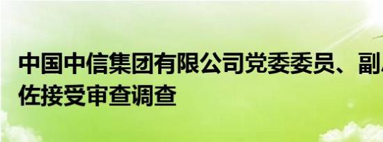 中国中信集团有限公司党委委员、副总经理徐佐接受审查调查