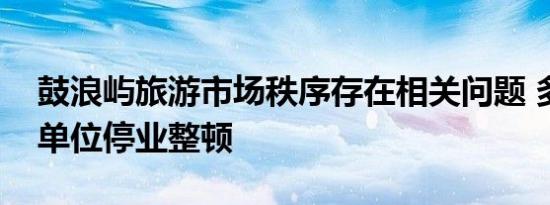 鼓浪屿旅游市场秩序存在相关问题 多家涉事单位停业整顿