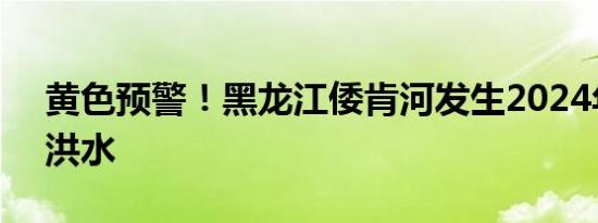 黄色预警！黑龙江倭肯河发生2024年第1号洪水