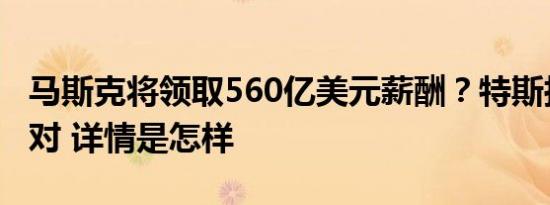 马斯克将领取560亿美元薪酬？特斯拉股东反对 详情是怎样