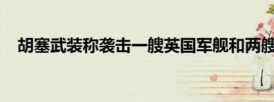 胡塞武装称袭击一艘英国军舰和两艘货轮