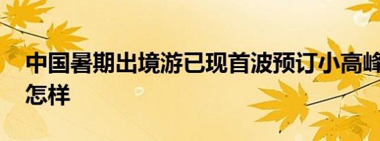 中国暑期出境游已现首波预订小高峰 详情是怎样