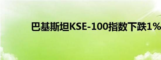 巴基斯坦KSE-100指数下跌1%