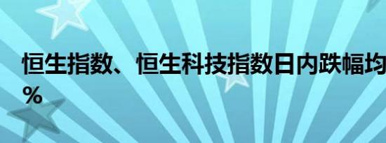 恒生指数、恒生科技指数日内跌幅均扩大至2%