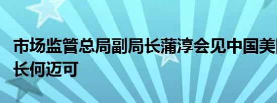 市场监管总局副局长蒲淳会见中国美国商会会长何迈可