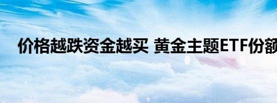 价格越跌资金越买 黄金主题ETF份额大增