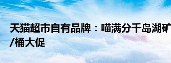 天猫超市自有品牌：喵满分千岛湖矿泉水5元/桶大促