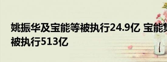 姚振华及宝能等被执行24.9亿 宝能集团累计被执行513亿