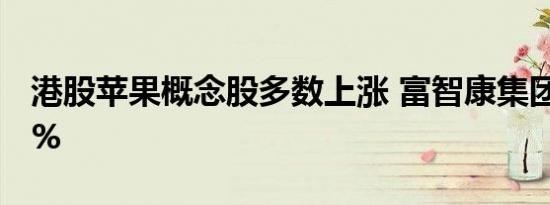 港股苹果概念股多数上涨 富智康集团涨超14%