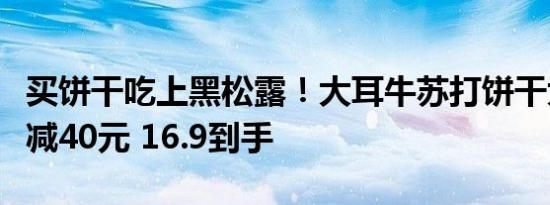 买饼干吃上黑松露！大耳牛苏打饼干大促：立减40元 16.9到手