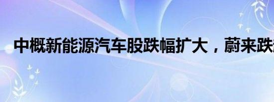 中概新能源汽车股跌幅扩大，蔚来跌超7%