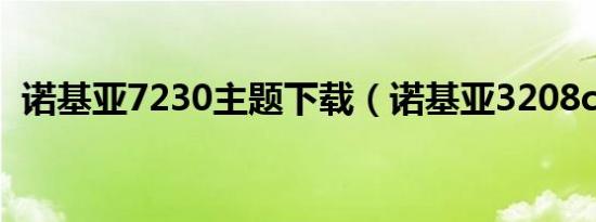 诺基亚7230主题下载（诺基亚3208c主题）