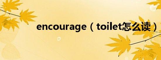 encourage（toilet怎么读）