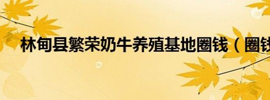 林甸县繁荣奶牛养殖基地圈钱（圈钱门）