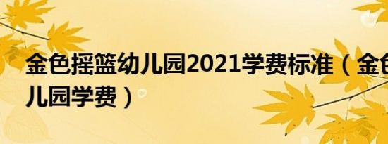 金色摇篮幼儿园2021学费标准（金色摇篮幼儿园学费）