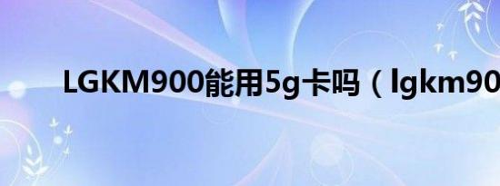 LGKM900能用5g卡吗（lgkm900）