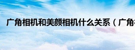 广角相机和美颜相机什么关系（广角相机）