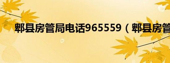 郫县房管局电话965559（郫县房管局）