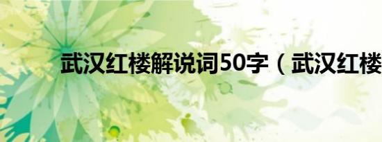 武汉红楼解说词50字（武汉红楼）