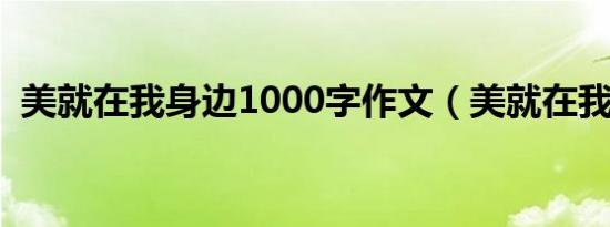 美就在我身边1000字作文（美就在我身边）