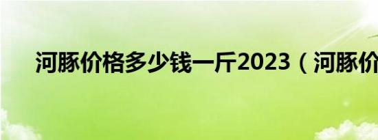 河豚价格多少钱一斤2023（河豚价格）