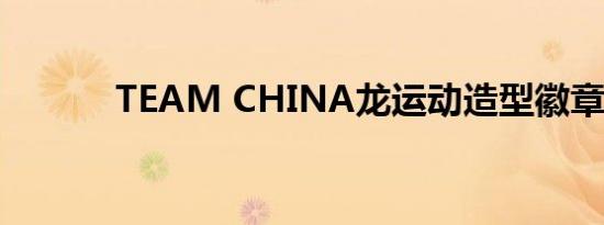 TEAM CHINA龙运动造型徽章