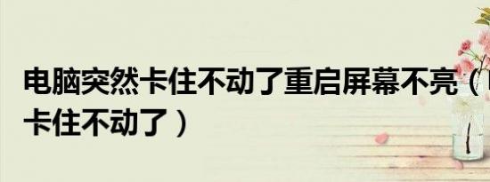 电脑突然卡住不动了重启屏幕不亮（电脑突然卡住不动了）