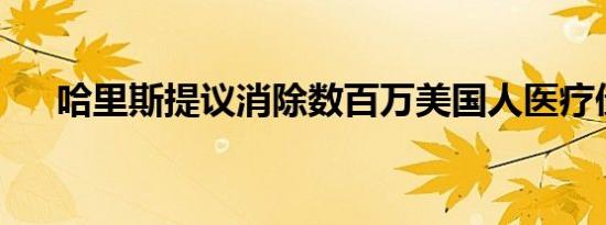 哈里斯提议消除数百万美国人医疗债务