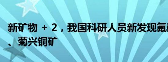 新矿物 + 2，我国科研人员新发现氟碳钙钕矿、菊兴铜矿