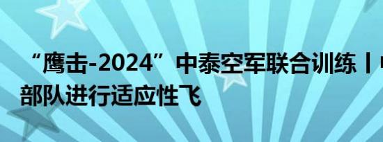 “鹰击-2024”中泰空军联合训练丨中方参训部队进行适应性飞