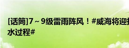 [话筒]7～9级雷雨阵风！#威海将迎持续性降水过程#