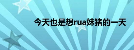 今天也是想rua妹猪的一天