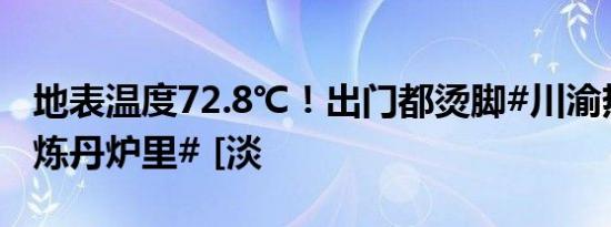 地表温度72.8℃！出门都烫脚#川渝热得像在炼丹炉里# [淡