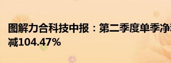 图解力合科技中报：第二季度单季净利润同比减104.47%