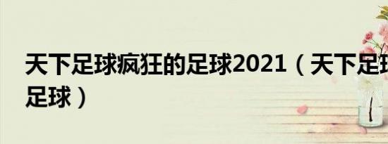 天下足球疯狂的足球2021（天下足球疯狂的足球）