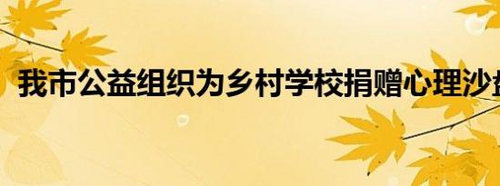 我市公益组织为乡村学校捐赠心理沙盘教室