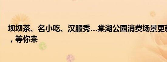 坝坝茶、名小吃、汉服秀…棠湖公园消费场景更新改造完成，等你来