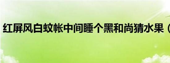 红屏风白蚊帐中间睡个黑和尚猜水果（红屏）