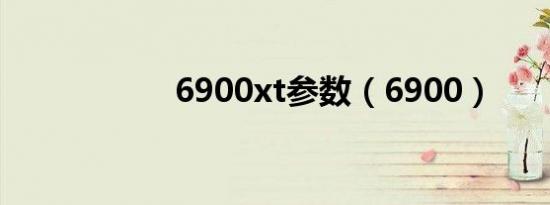 6900xt参数（6900）